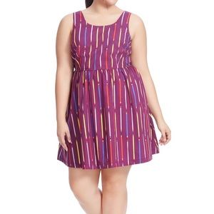 ModCloth Pencil Print Fit n Flare Dress